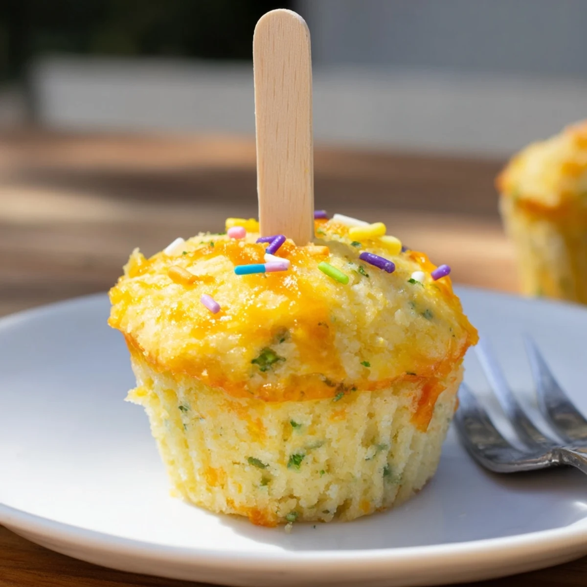 Golden Cheddar Jalapeño Birthday Biscuit Muffin Pops with jalapeño for a spicy twist.  