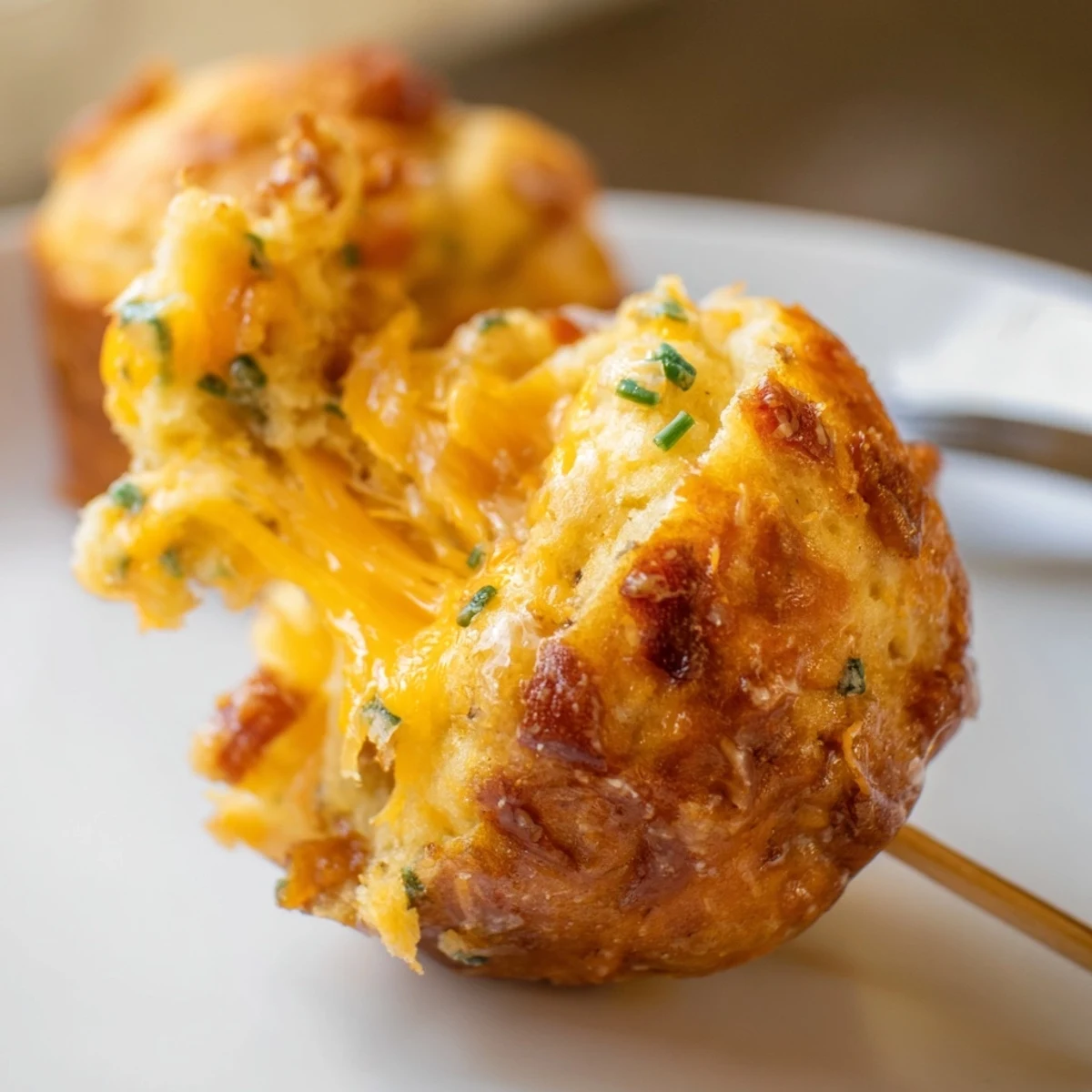 Savory Buffalo Ranch Pretzel Drop Muffin Pops served on sticks for easy snacking.  