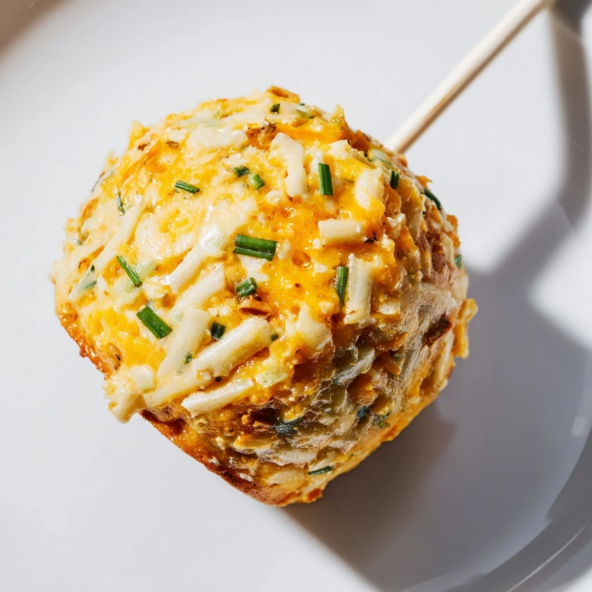 Deliciously tangy Buffalo Ranch Pretzel Drop Muffin Pops bursting with cheesy goodness.  