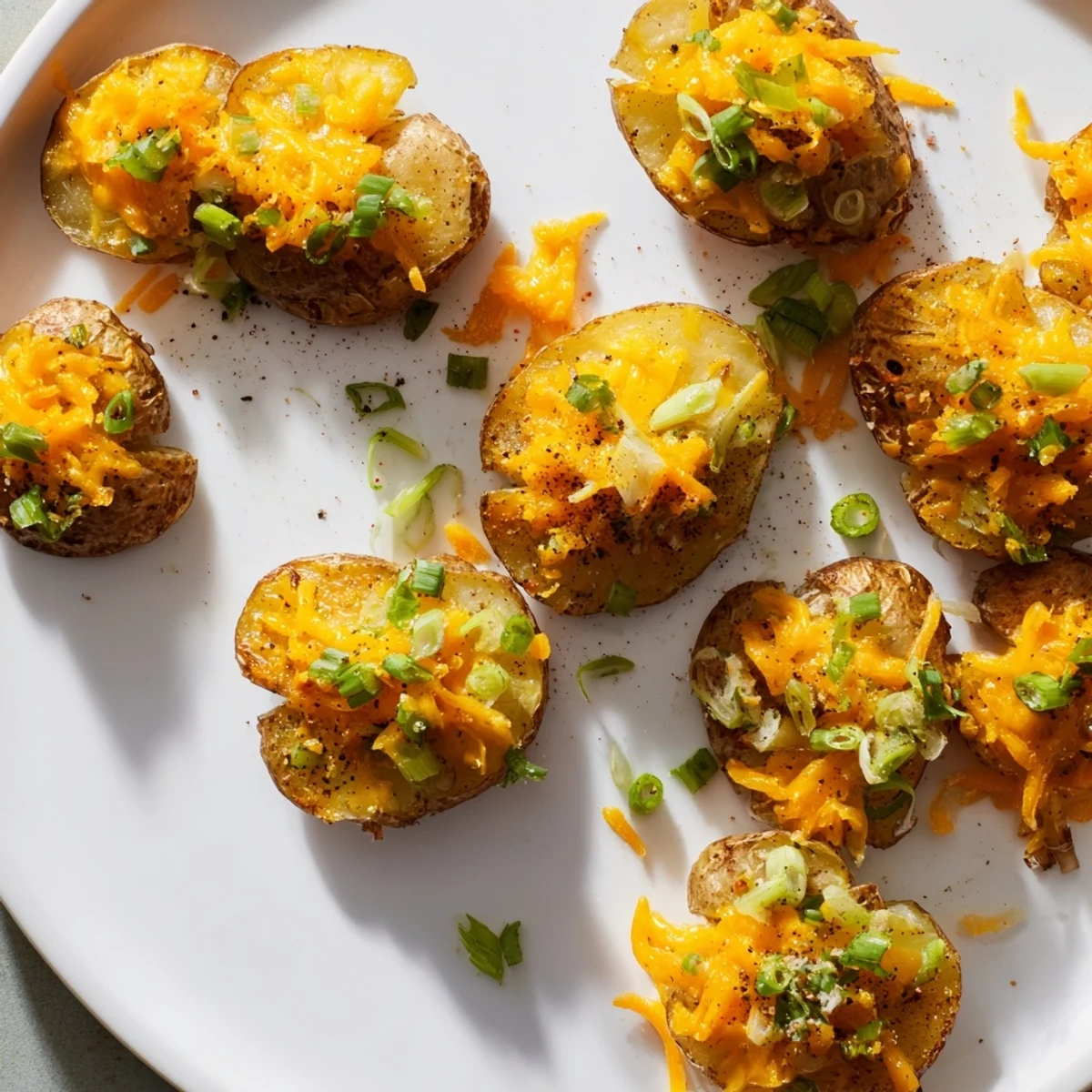 Smashed Green Onion Potato Bombs