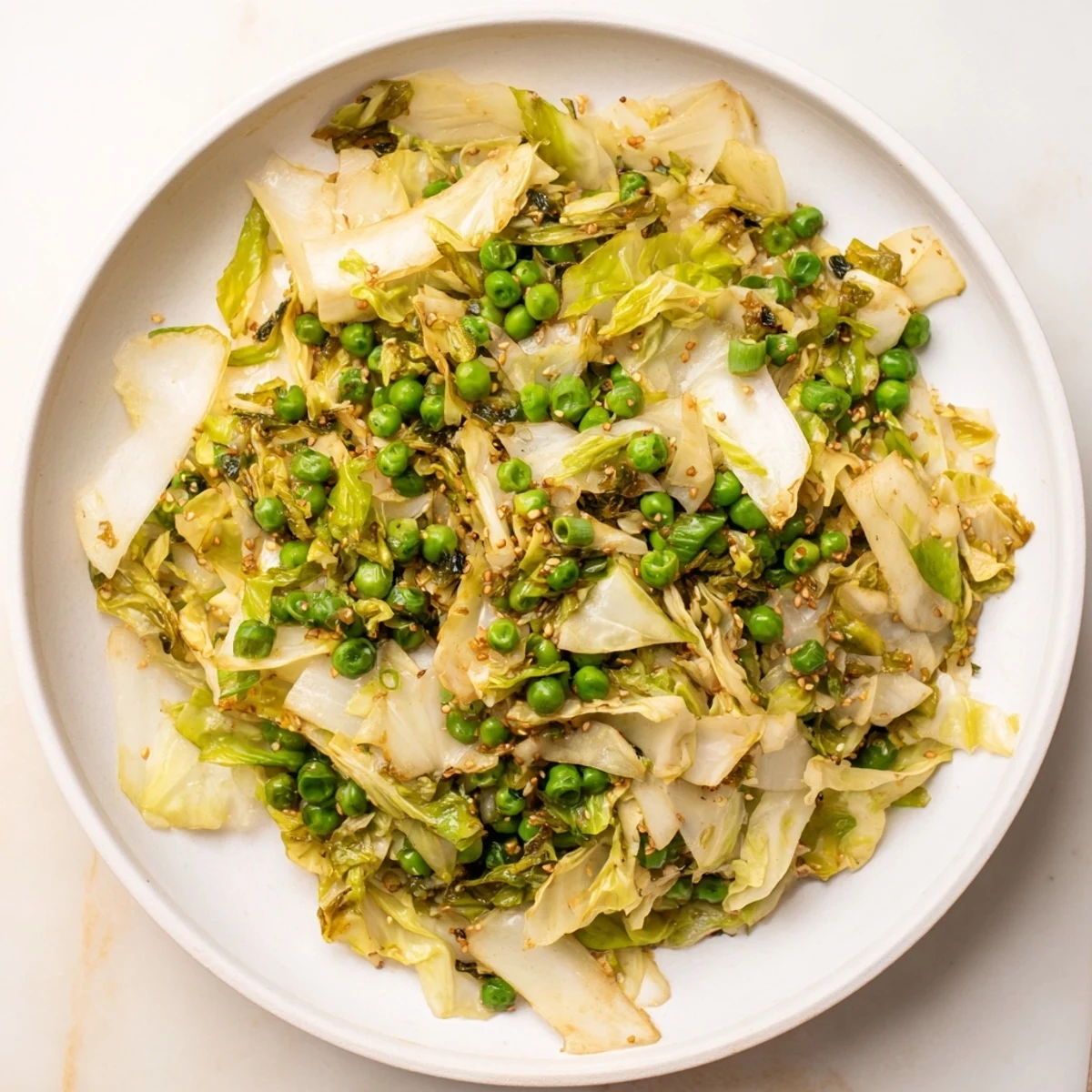 A colorful close-up of Cabbage Stir-Fry with Garlic, a quick and healthy veggie dish.