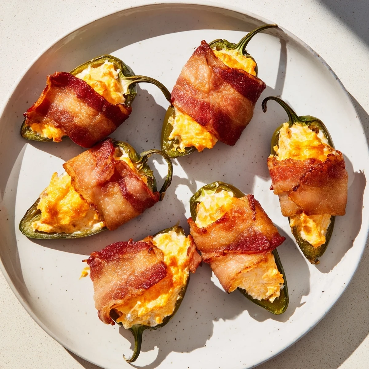 Express Holiday Jalapeño Poppers with crispy bacon and melted cheese, ready to enjoy at your gathering.