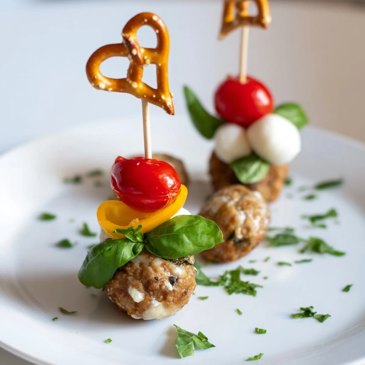 Mini Meatball Christmas Trees