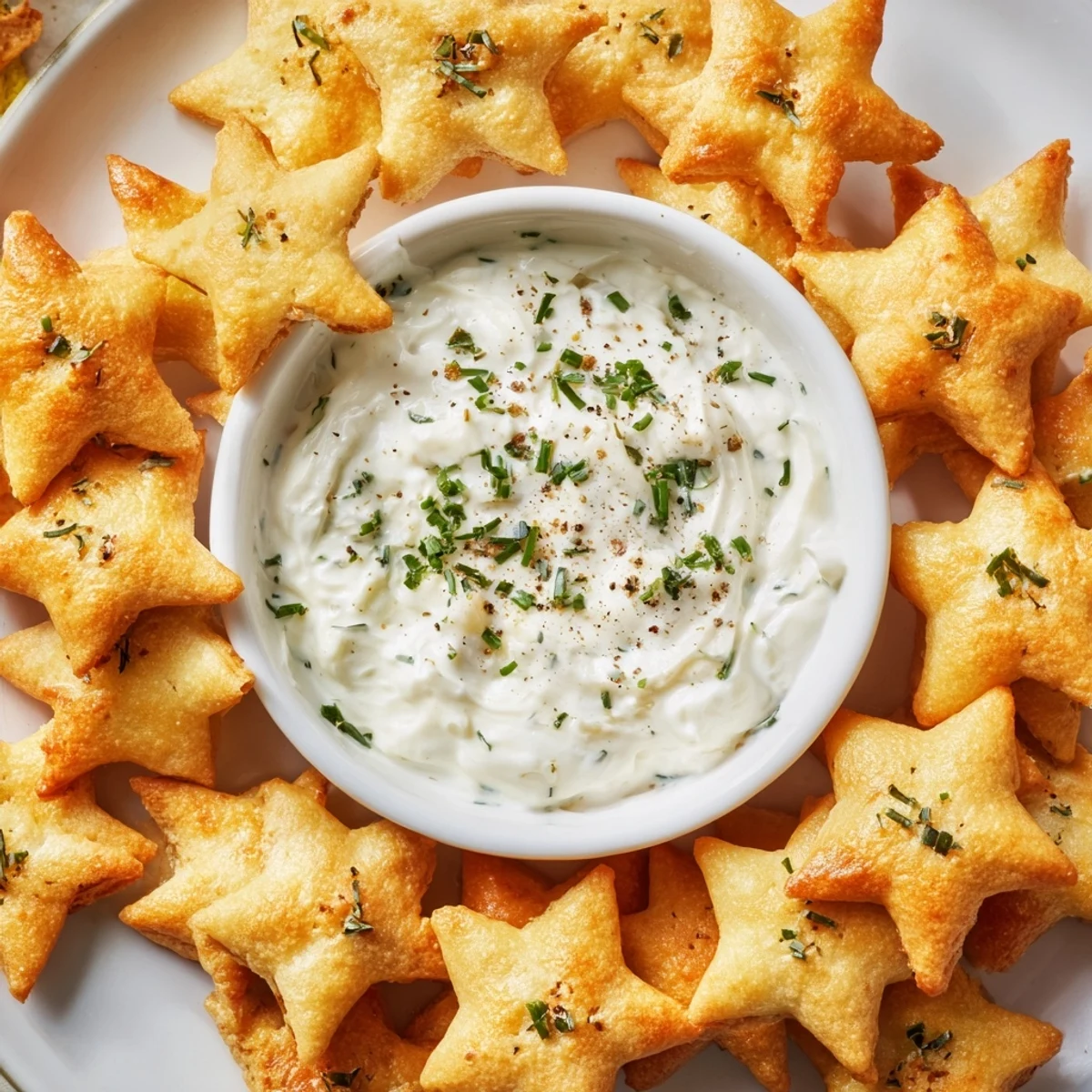 Enjoy these easy, homemade Holiday Crackers, perfectly paired with a delicious, herb-flecked dip.