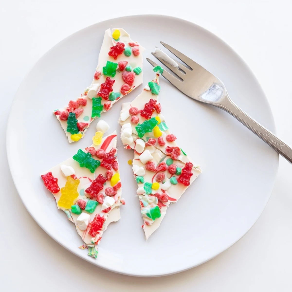 Close shot of Gummy Bears and Candy Canes, a festive treat, ready to break and serve.
