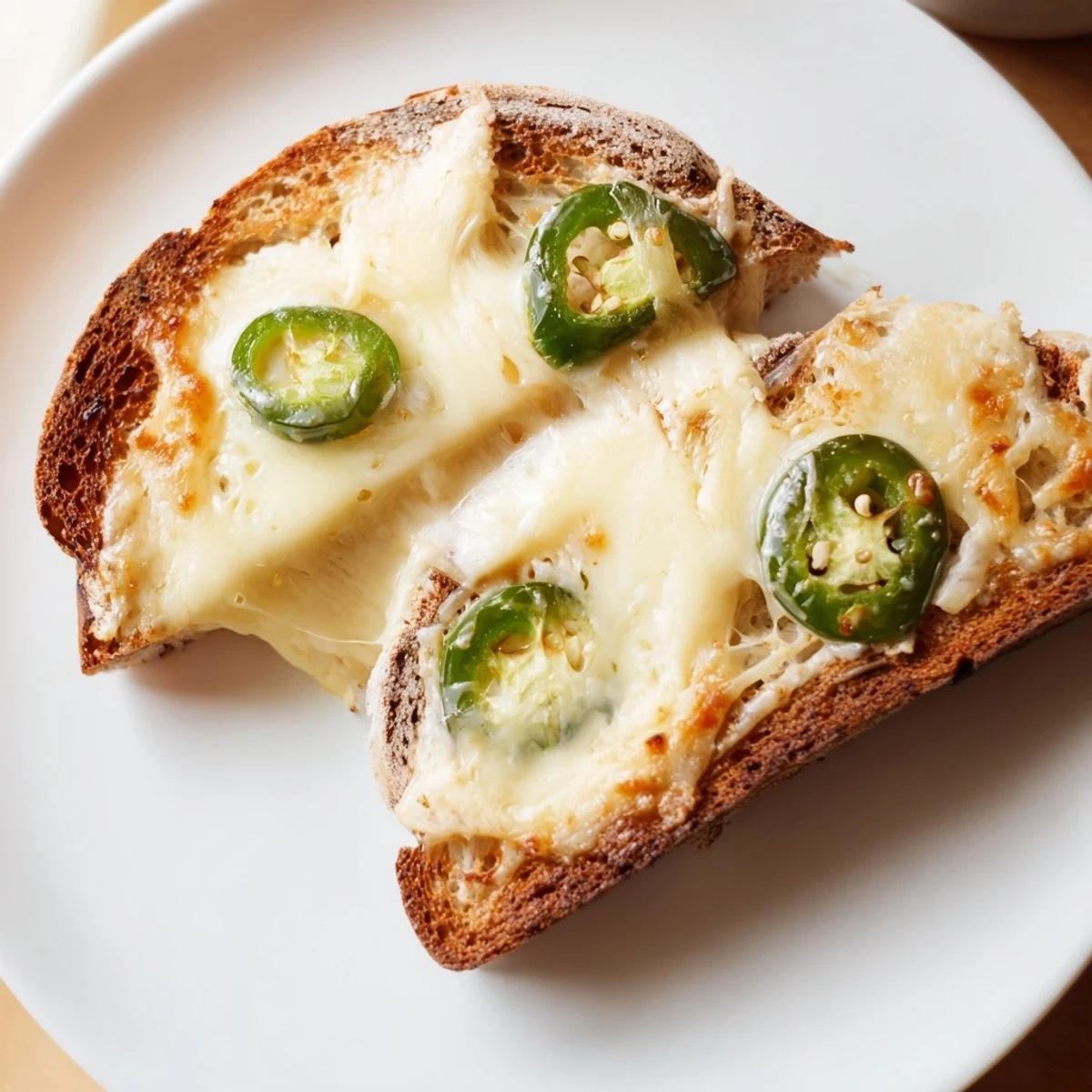 Savor a golden Jalapeño Havarti Grilled Cheese with melted cheese and spicy jalapeños for an easy lunch.
