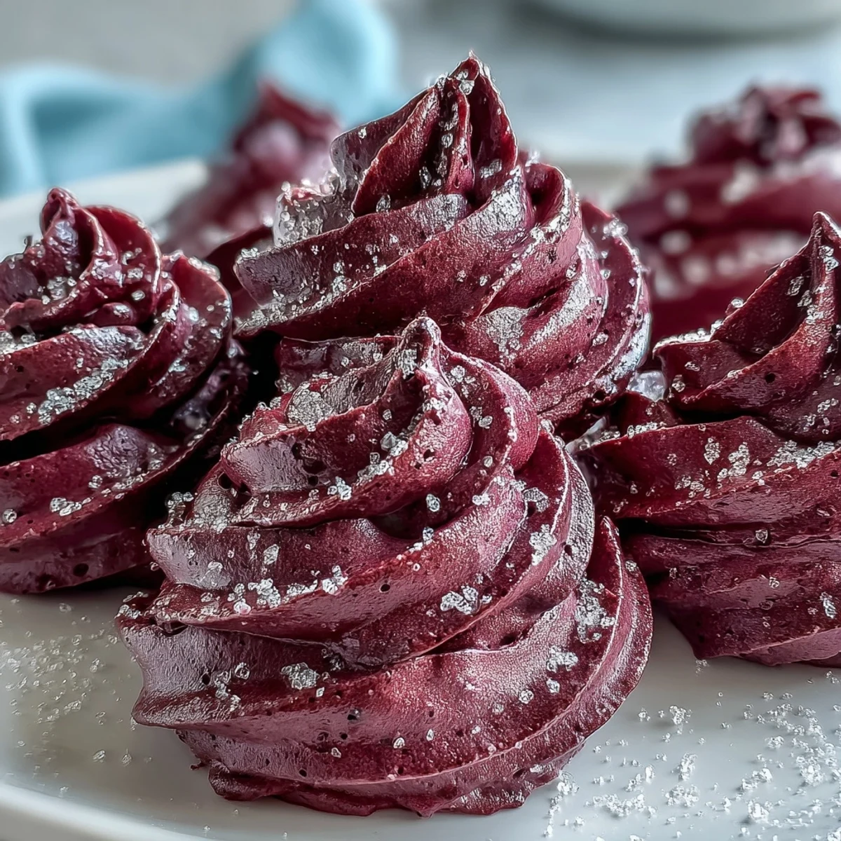 Black Currant Meringues