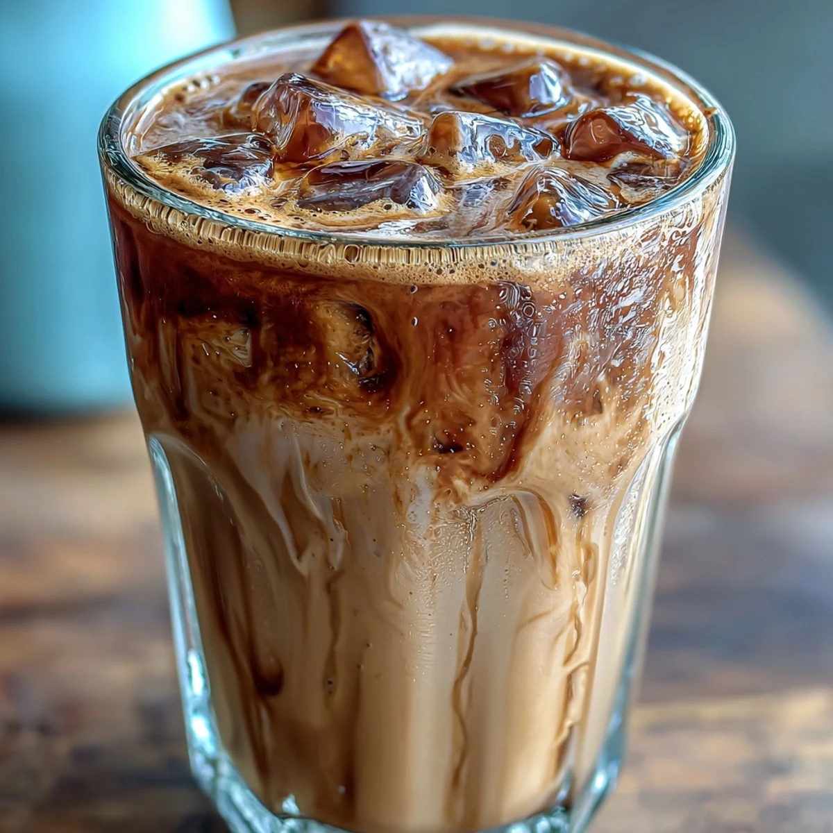 Energizing coffee protein shake blended with almond milk, banana, and a hint of cinnamon for a smooth morning boost.  