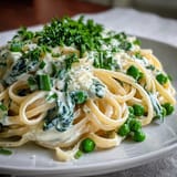 Spring Pasta Lemon Cream Peas