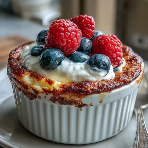 Golden-brown Baked Protein Pancake Bowl fresh from the oven, topped with peanut butter and sliced strawberries for a delicious high-protein breakfast.