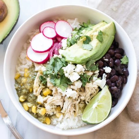 Green Enchiladas Rice Bowl
