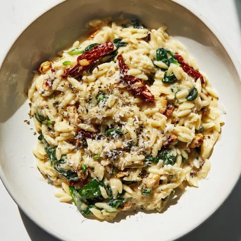 Creamy Tuscan Orzo Bowl