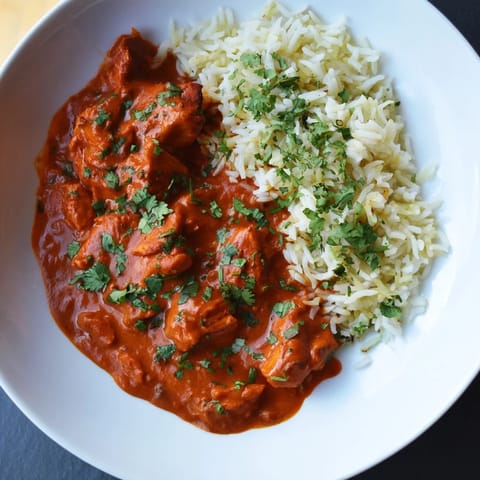 Butter Chicken with Rice Pilaf