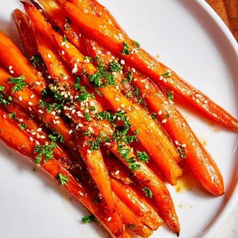Maple Mustard Roasted Carrots