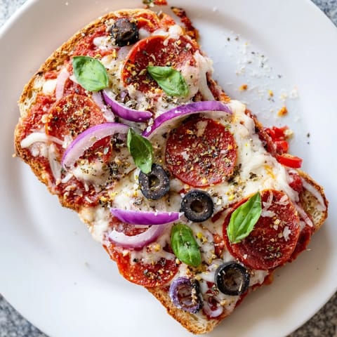 Pizza Toast Upgraded Melty Cheese