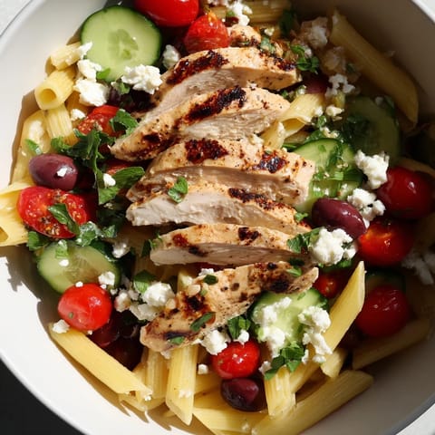 Greek Chicken Pasta Bowl