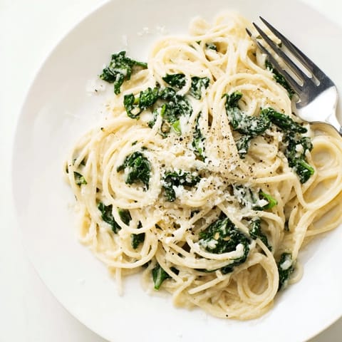 Creamy Lemon Spinach Spaghetti