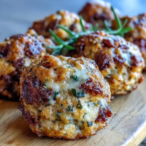 A platter of warm Rotel Sausage Balls served with a side of creamy ranch dip, perfect for game day.