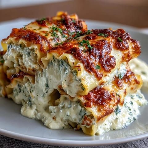 Freshly baked Garlic Butter Lasagna Roll-Ups served with a side salad and crusty bread.