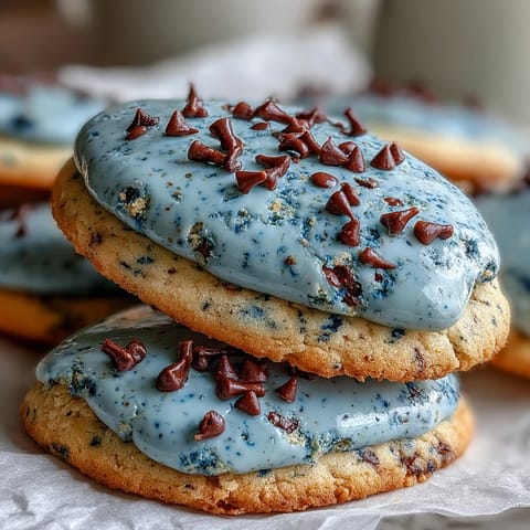 Beautiful robins egg speckled sugar cookies with pale blue icing and cocoa speckles, perfect for springtime celebrations and Easter dessert tables.