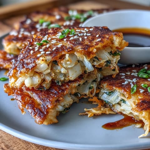 Crispy Cabbage Kimchi Pancakes
