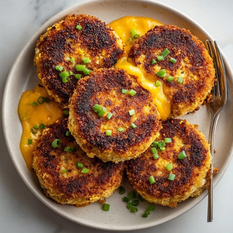 Tuna Melt Patties recipe plated alongside a crisp green salad for a quick, savory lunch.