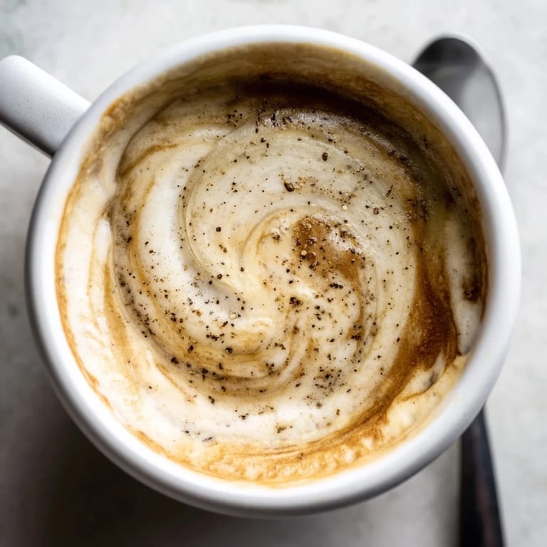 Experience the bold flavors of this unique Onion Latte, perfect for coffee lovers.  