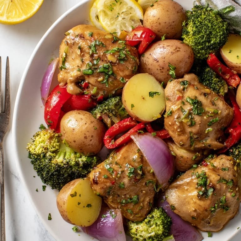 Savory Lazy Gourmet Chicken & Vegetable One-Pot, perfect for busy weeknight dinners.