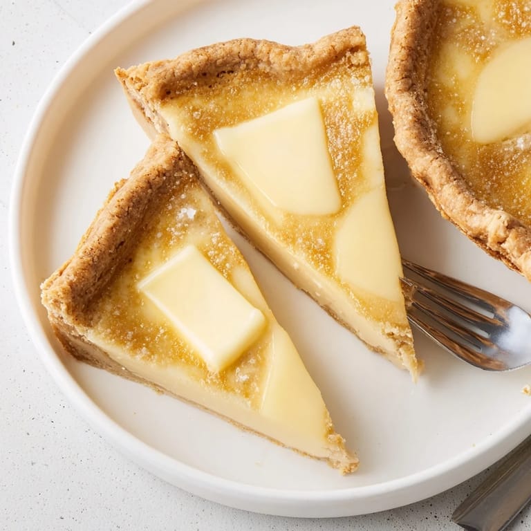 Decadent water pie dessert with rich vanilla flavor, perfect for family gatherings.  