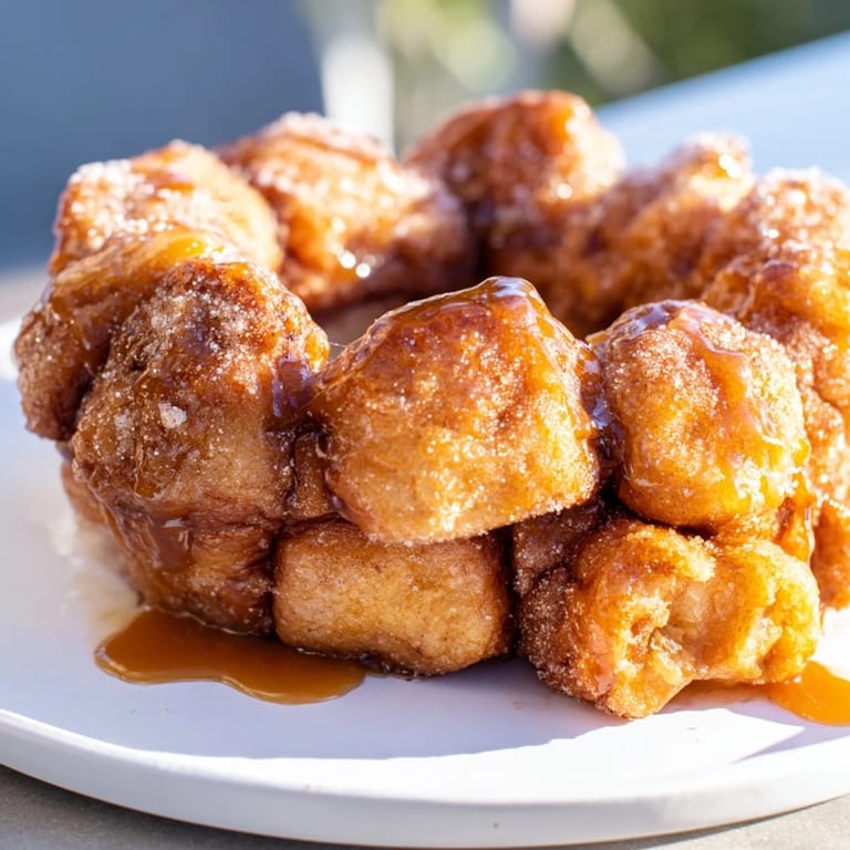 Warm, inviting shot of freshly baked Easy Christmas Morning Monkey Bread ready to share with family.