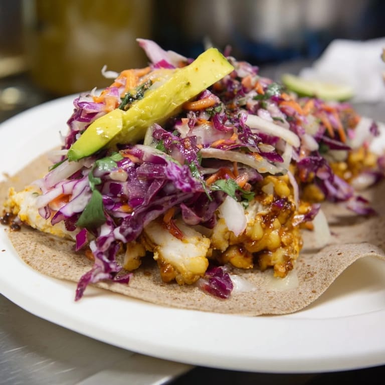 The vibrant, homemade BBQ Chickpea & Slaw Holiday Wrap, perfect for a fresh, festive and healthy lunch.