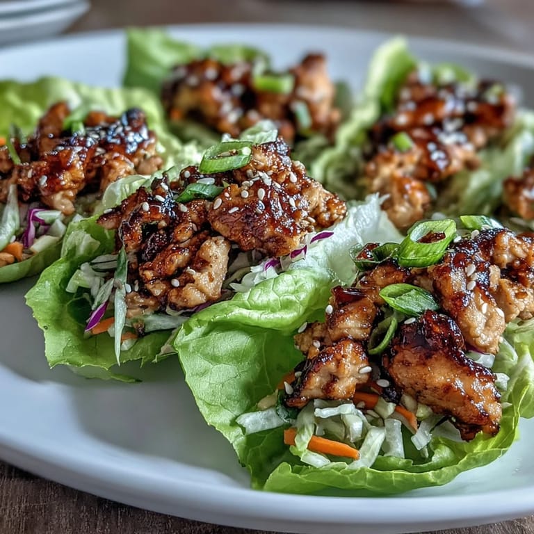 Buttery Bibb lettuce cradles juicy chicken, served with a sesame-soy dipping sauce.