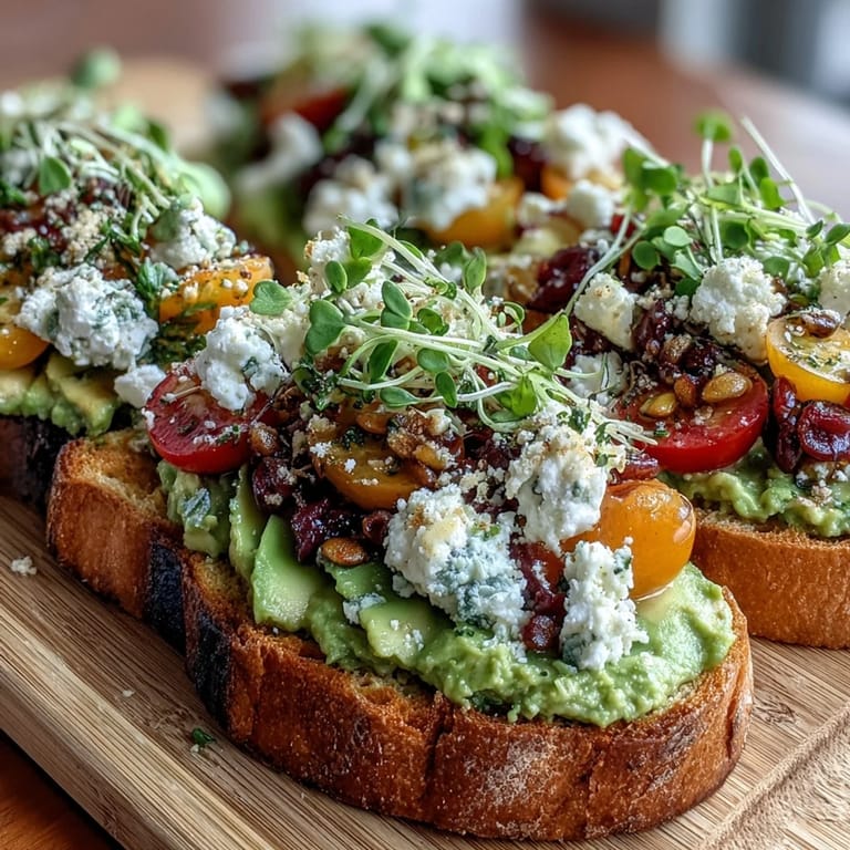 Vibrant avocado toast platter with radishes, cherry tomatoes, and microgreens for a fresh brunch centerpiece.  