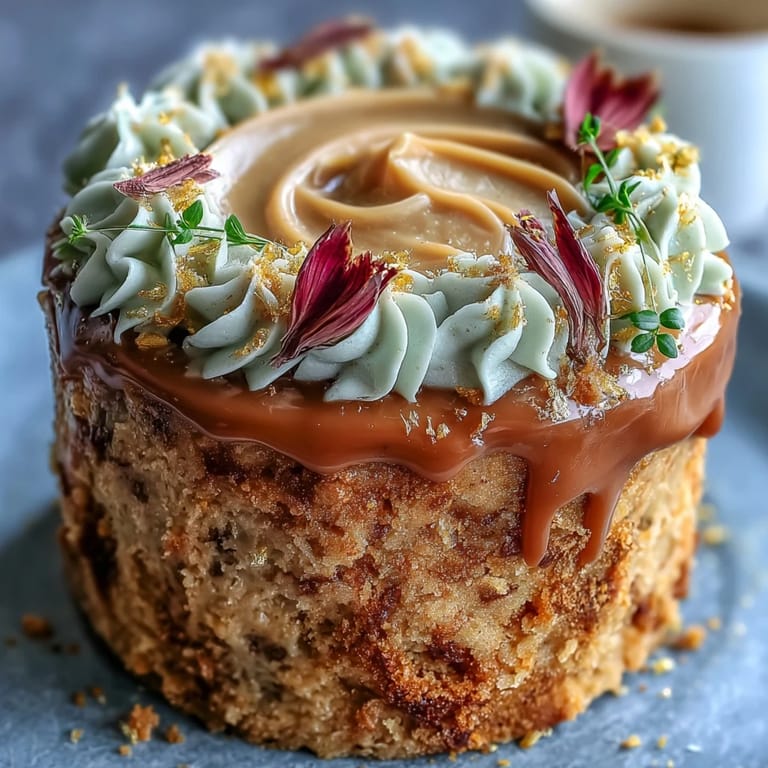 Grounded Taurus Cake presented, showcasing unique earth tones and edible floral decorations.