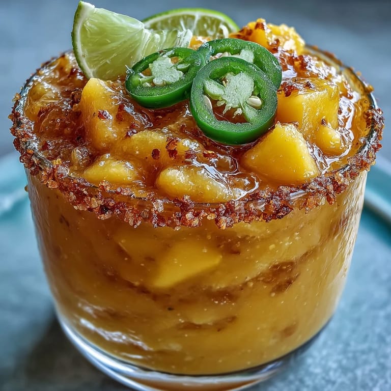 Enjoy this easy Fricy Spicy Mango Margarita Slushie, a cool, zesty, and satisfying treat.
