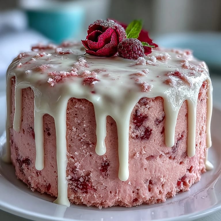 A moist Bridal Shower Rosé Velvet Cake, artfully adorned with a sweet, golden cascade.