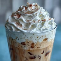 Creamy vanilla bean frappuccino with almond milk, blended to frothy perfection for a refreshing dairy-free treat.  