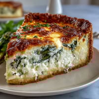 A golden quiche filled with tender asparagus and creamy Brie, perfect for an easy Mother's Day brunch.