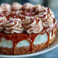 Elegant Bridal Shower Rosé Velvet Cake adorned with shimmering gold drip.